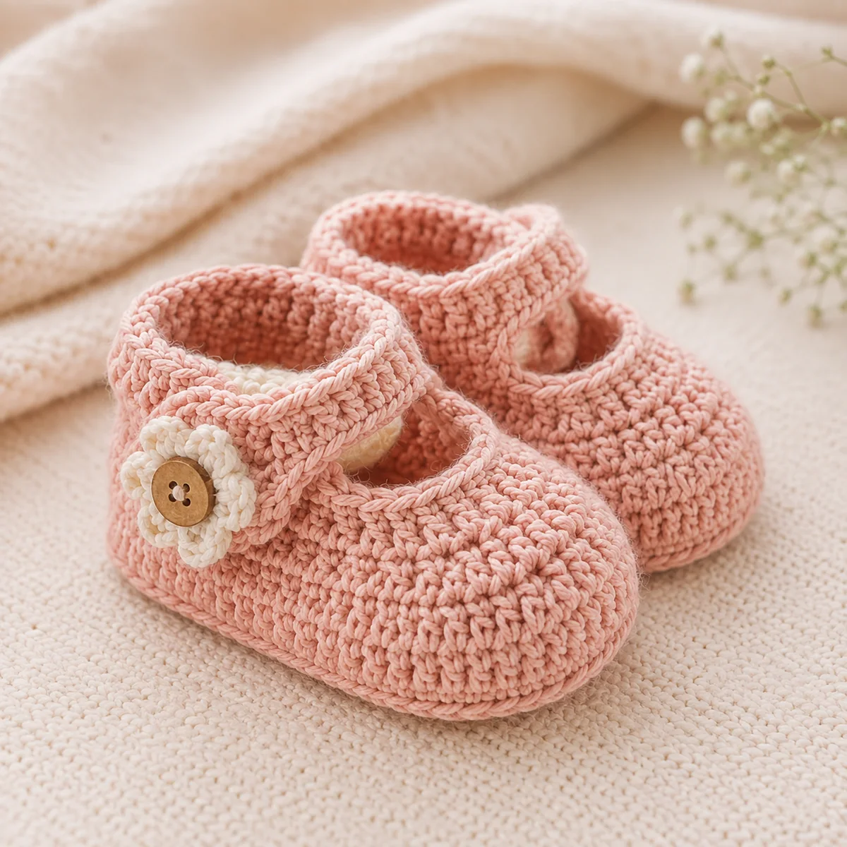 Modelo de sapatinho de bebê em crochê